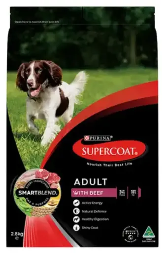 Supercoat Smartblend Beef Adult Dog Food - 2.8kg
