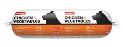 Prime 100 Chicken & Vegetable Dog Roll - 2kg