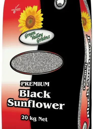 Green Valley Grains Black Sunflower Seed for Birds - 20kg 